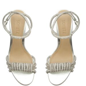 NEW: Schutz Jewell Crystal Ankle-Strap Sandals